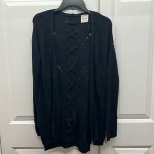 Hippie Rose - Black Cardigan - X-Small